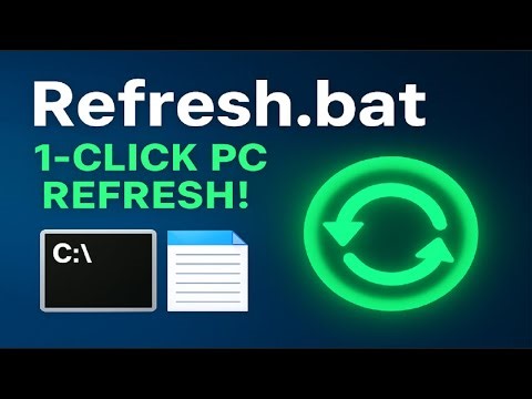 Boost Your PC in Seconds with Refresh.bat 🚀 | Batch File Trick