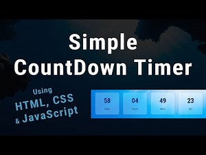 Create a Simple Countdown Timer using HTML CSS & JavaScript