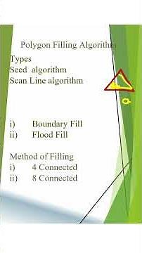 Polygon filling Algorithm Seed & Scan Line |Polygon Filling Algorithms| Seed Fill & Scan Line Method