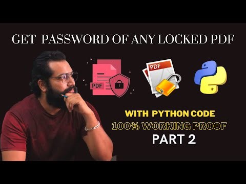 Unlock Any PDF with Python | Get a password of any Locked PDF | PDF Unlock Script 🔓 Using Python