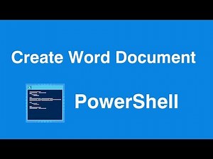 Windows PowerShell Create Word Document