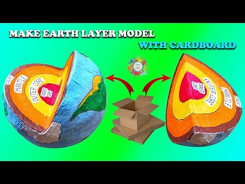 How to Make Earth Layer Model With Cardboard/ Make 3d Earth Layer Model for School project