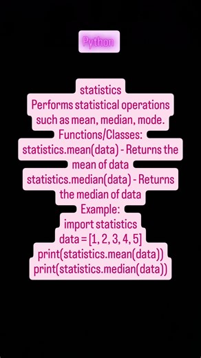 "Python statistics Module 📊 | mean(), median() for Essential Data Analysis & Insights 📈"