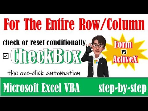 Check/uncheck all checkboxes with a single 'checkbox' #excel