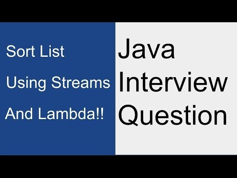 Sort List using streams and lambda expression in Java