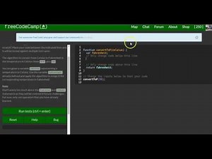 Convert Celsius to Fahrenheit, freeCodeCamp Basic Javascript