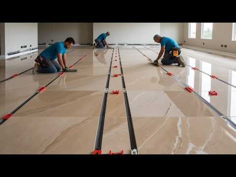 Techniques Construction Of Living Room Floor Using Large Size Ceramic Tiles | Optimal Build Steps
