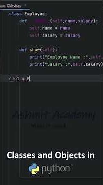 Python OOP Tutorial: Employee Class Example #Python #PythonOOP #pythonclasses #coding