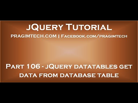jQuery datatables get data from database table