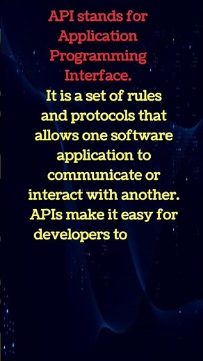 What is the API (Application Programming Interface)? #studylearn #techlearn #programming