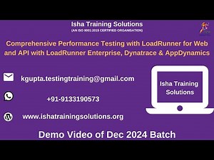 LoadRunner for Web and API Demo on 10th Dec 2024.WhatsApp us at +91-9133190573 to enroll.