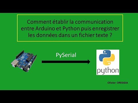 Etablir la communication entre Arduino et Python et enregistrer les données dans un fichier texte