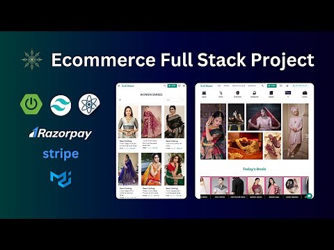 Learn To Build Java Full Stack Ecommerce Project Using Spring boot, React, MySQL, Redux Toolkit