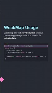 ⚡ WeakMap Usage - JavaScript Trick You NEED #Shorts