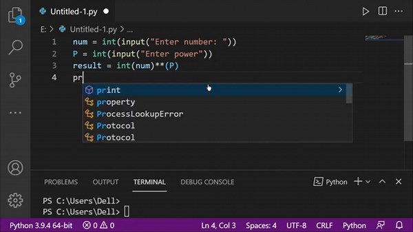 Building a basic Exponent calculator in Visual Studio Code with Python