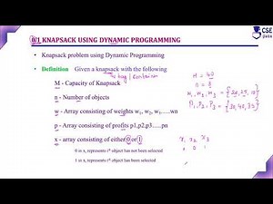 0/1 Knapsack Problem Definition, Design Methodology | Dynamic Programming | Lec 64 | DAA