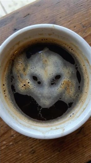 コーヒーに浮かび上がる宇宙人