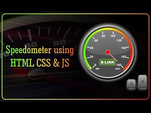 Speedometer using HTML CSS & Javascript | B-Link #speedometer #animation