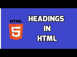 Create HTML Headings | h1 to h6 | Heading Levels