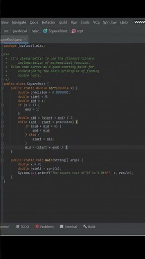 Square root of an integer #coding #programming #java #shorts #python #datastructures #short