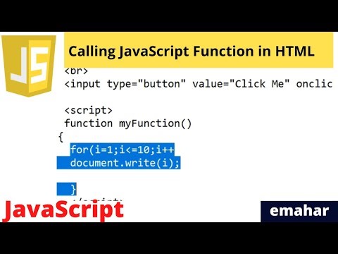 Calling JavaScript Function in HTML | JavaScript