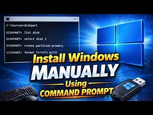 Install Windows Manually Using Command Prompt