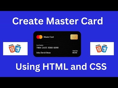 Create Master/Credit Card Using HTML CSS || CSS Tutorial