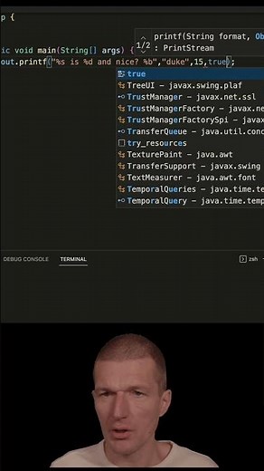 System.out.printf over System.out.println #java #shorts