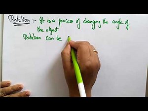 2D Rotation with example | Transformation | CG | Computer Graphics | Lec-20 | Bhanu Priya