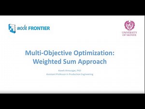 4- Multi-objective optimisation with modeFrontier (Weighted sum approach)