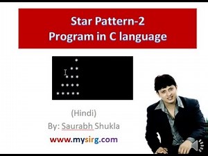 Star Pattern 2 Program in C language Hindi