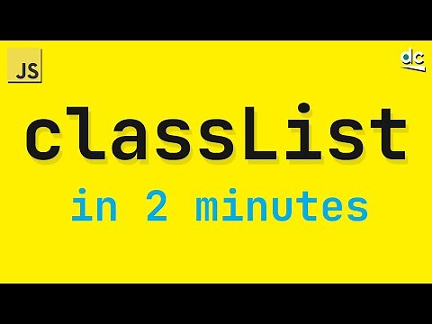 JavaScript Class List - All You Need to Know in 2 Mins