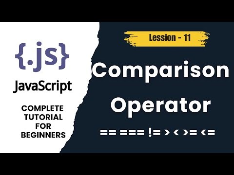 JavaScript Comparison Operators Explained | == === != JS Tutorial (Lesson 11)