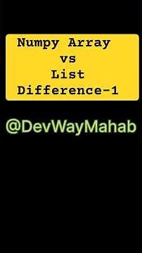 Still using Python Lists? Try NumPy! Difference: 1