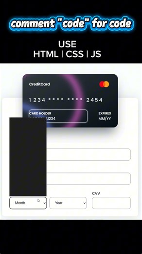 Credit card animation use | HTML | CSS | JavaScript #JavaScript #html #css #animation #coding #codes