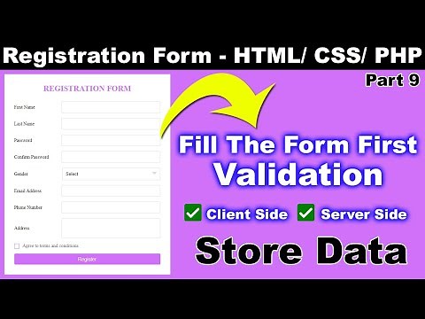 Server Side Required field validation using PHP,PHP Form validation,Send Form data in MySQL database