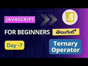 Ternary operator in JavaScript | Conditional Operator in JavaScript | JavaScript Operators