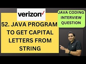 52. Java Program to Get Capital letters from a given String | Java Interview | RD Technical Learning