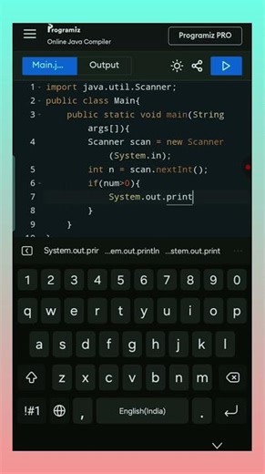 Episode:19 To write a java program to get the user from the input ,to check given number is 0 or not