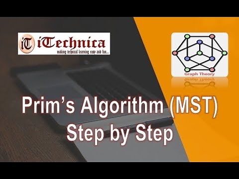 26. Prim''s Algorithm (MST): Step by Step with Example