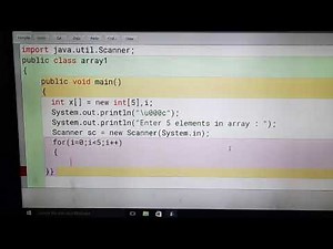 Program to insert elements in array Bluej