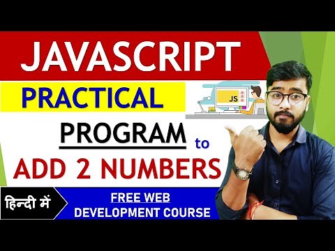 Program to add Two Numbers in JavaScript | JavaScript Tutorial [Hindi] #javascript