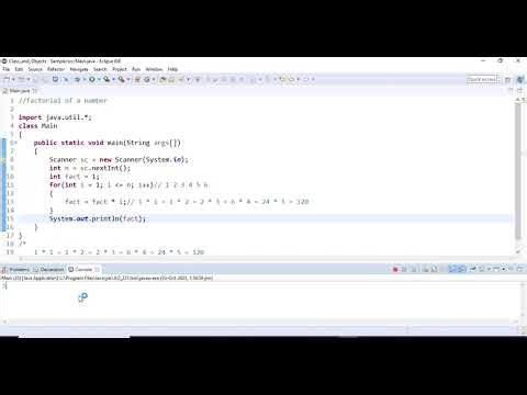 Factorial of a Number in Java | Java Looping Program Explained | Beginner Tutorial