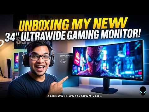 The ULTIMATE Gaming Setup Upgrade! 🤯 (Alienware AW3425DWM Vlog)