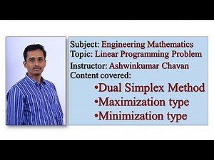 Lecture 03 : LPP || Dual Simplex Method || Maximization || Minimization