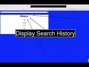 Display Search History in Html JavaScript and jQuery