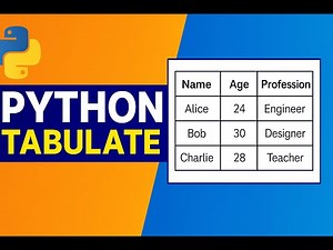 👉 Python Tabulate Explained | Create Beautiful Tables in Console & HTML
