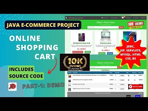 Online Shopping System | Java E-Commerce Project with Source Code | Shopping Cart | Part-1 : DEMO