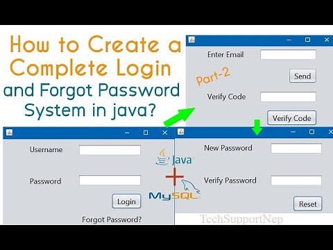 How to Create a Complete Login and Forgot Password System in java ? [Part-2][With Source Code]