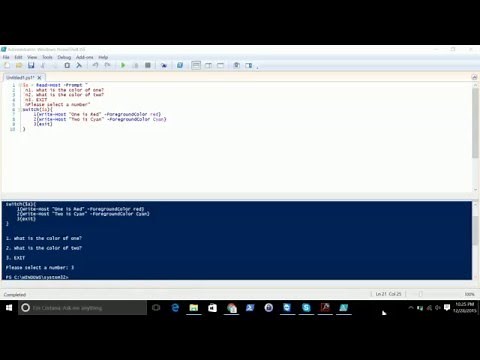 Powershell Menu Creation